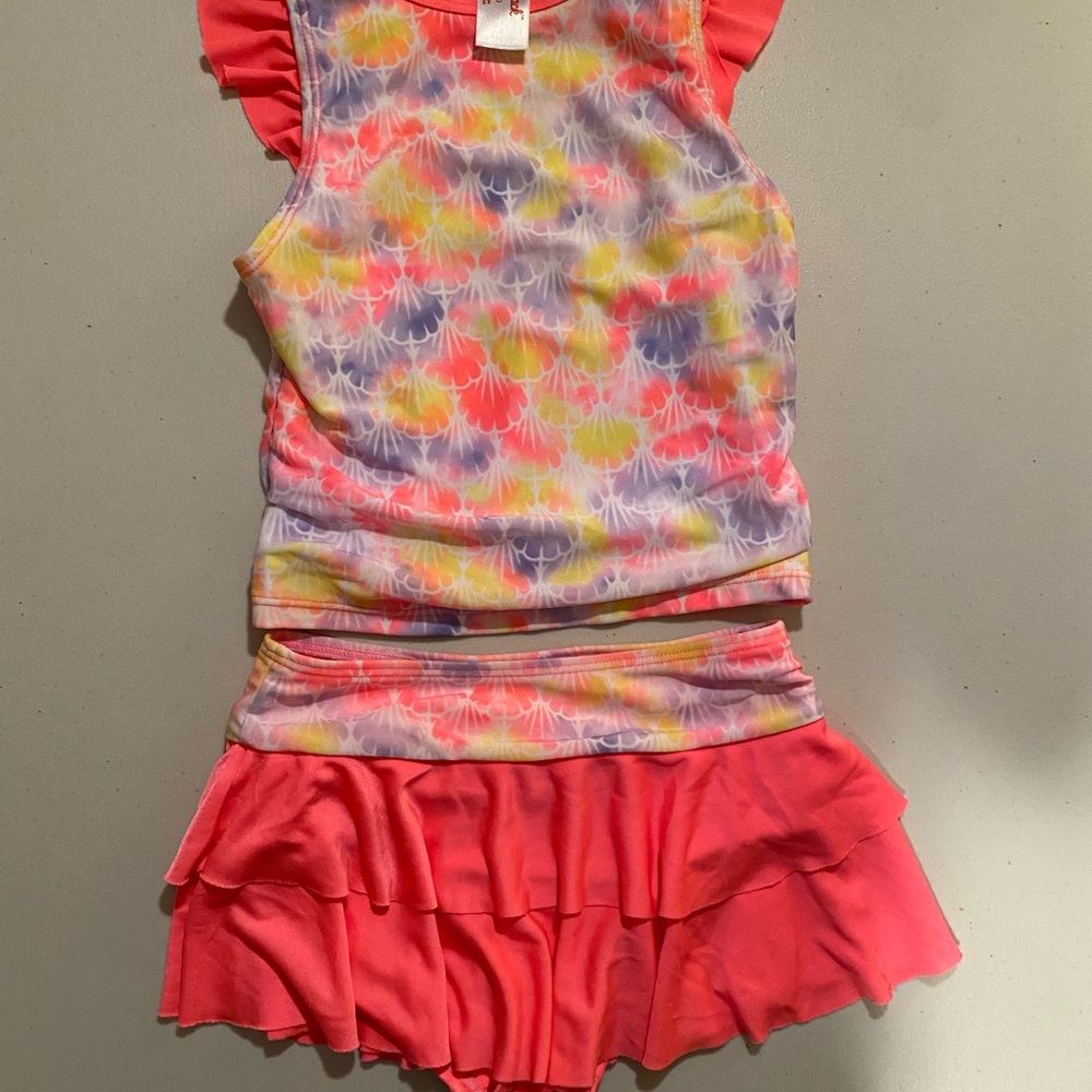 Cat & Jack Pink and Yellow Floral Swimsuit